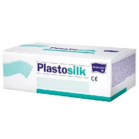 купить Пластырь фиксирующий нестерильный Plastosilk гипоаллергенный из шелка Matopat 2,5 см x 5 м, 22 шт