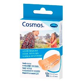 купить Пластыри водоотталкивающие COSMOS 1,9 х 7,2 см 12 шт, 2,5 х 7,2 см 8 шт