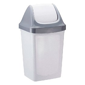 купить Ведро-контейнер для мусора IDEA Хапс серое 25 л