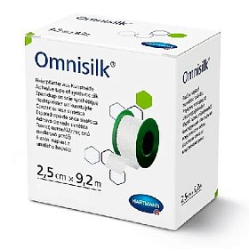 купить Пластырь фиксирующий Omnisilk нестерильный гипоаллергенный 9,2 м х 2,5 см