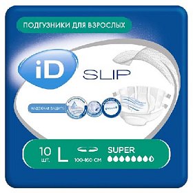 купить Подгузники для взрослых iD Slip L 10 шт