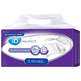 купить Пеленки одноразовые впитывающие iD Protect 60x60 30 шт