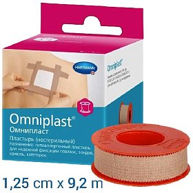 купить Пластырь нетканый Omniplast фиксирующий нестерильный 9,2 м х 1,25 см