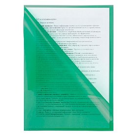 купить Папка-уголок BRAUBERG зеленая 0,10 мм