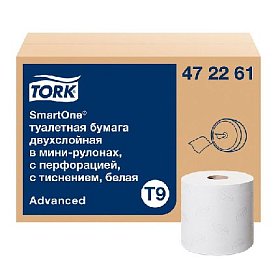 купить Туалетная бумага Tork SmartOne Advanced Mini 2-слойная T9 130 м белая 12 рулонов