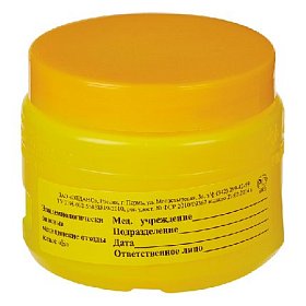 купить Упаковка для сбора медицинских отходов Олданс класс Б желтая 0.4 л