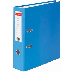 купить Папка-регистратор BRAUBERG с покрытием из ПВХ, 80 мм, с уголком, голубая