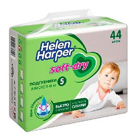 купить Детские подгузники Helen Harper Soft&Dry №5 Junior 44 шт
