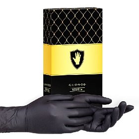 купить Перчатки нитриловые  Safe&Care смотровые размер S черные 50 пар