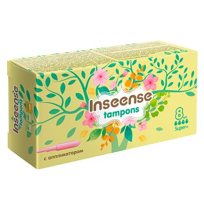 купить Тампоны с аппликатором Super + Inseense 4 капли 8 шт