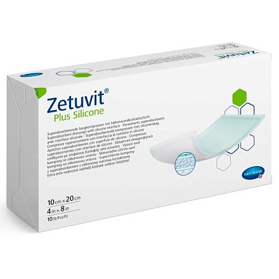 купить Повязка суперабсорбирующая Zetuvit Plus Silicone 10 х 20 см 10 шт