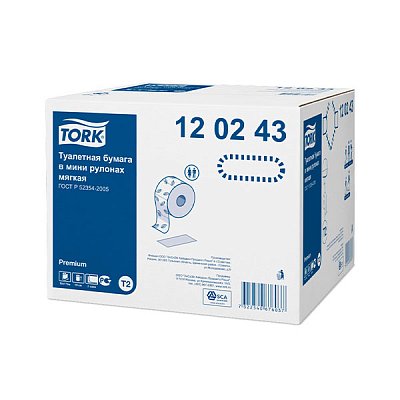 купить Туалетная бумага Tork Premium T2 двухслойная 170 м, 12 шт