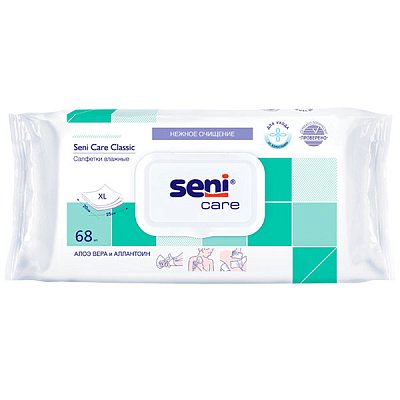 купить Салфетки влажные для лежачих больных Seni care classic 68 шт