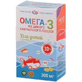 купить Salmonica Омега-3 из дик камч лосося д/дет с 3 лет капс 300мг бл №84