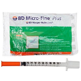 купить Шприц инсулиновый BD Micro-Fine Plus Demi 0,3 мл U-100 30G (0,3x8 мм) 10 шт