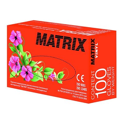 купить Перчатки виниловые Matrix S 50 пар