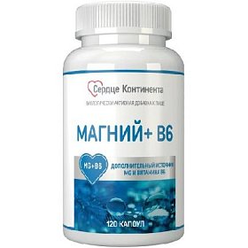 купить Магний+В6 Сердце Континента капс. 530мг №120