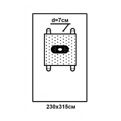 купить Простыня хирургическая с эластичным отверстием для конечности 230 х 315 см стерильная