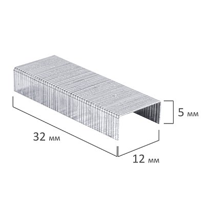 купить Скобы для степлера №24/6 BRAUBERG 1000 шт