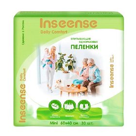 купить Пеленки одноразовые Inseense Daily Comfort 60х40 см 30 шт