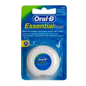 купить Зубная нить Oral-B Essential Floss вощеная, мята, 50 м