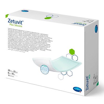 купить Повязка суперабсорбирующая Zetuvit Plus Silicone 20 х 25 см 10 шт