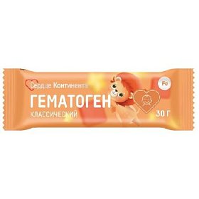 купить Гематоген классический Сердце Континента продукт дет пит д/дет с 3-х лет 30г