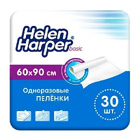 купить Пеленки впитывающие Helen Harper basic 60х90 см 30 шт 