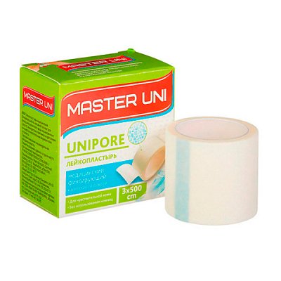 купить Лейкопластырь Master Uni Unipore 3х500 см на нетканой основе