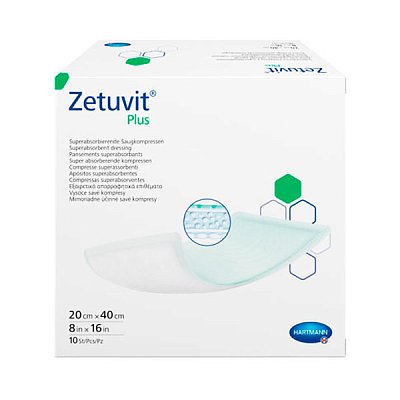 купить Повязка суперабсорбирующая Zetuvit Plus самоклеющаяся 20 х 40 см 10 шт