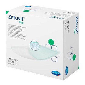 купить Повязка суперабсорбирующая Zetuvit Plus самоклеющаяся 20 х 40 см 10 шт