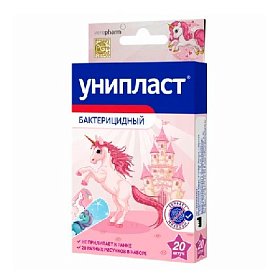 купить Лейкопластырь детский Унипласт Единороги 20 шт