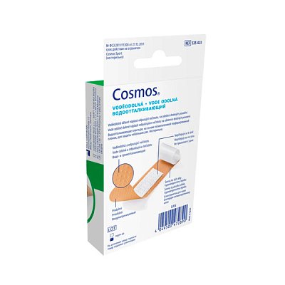 Пластыри пластинки COSMOS sport из полиуретановой пленки 1,9 х 7,2 см 20 шт