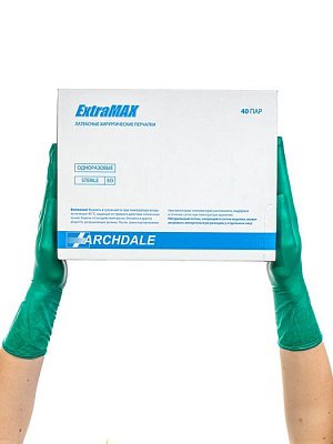 купить Перчатки EXTRAMax размер 6 стерильные хирургические зеленые 40 пар