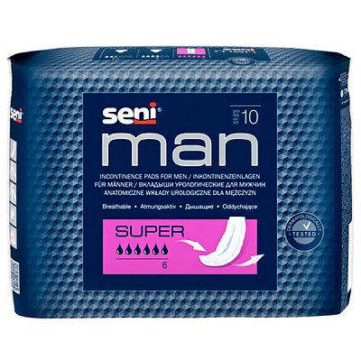 купить Урологические вкладыши для мужчин Seni Man Super 10 шт