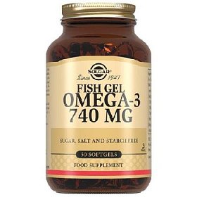купить Солгар Рыбий жир Омега-3 740мг капс. №50