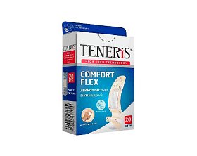 купить Лейкопластырь TENERIS COMFORT FLEX с ионами серебра, полимерная основа, 76х19 мм, 20 шт