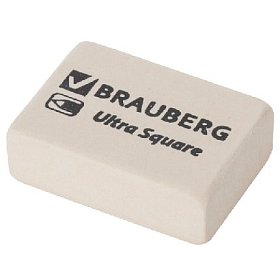 купить Ластик BRAUBERG Ultra Square 26х18х8 мм белый натуральный каучук