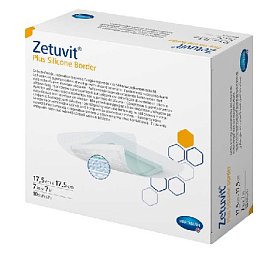 купить Повязка суперабсорбирующая Zetuvit Plus Silicone Border самоклеющаяся 17,5 х 17,5 см 10 шт