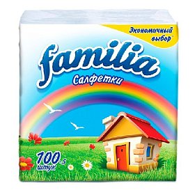 купить Салфетки FAMILIA 24х23 белые 100 шт