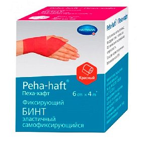 купить Бинт самофиксирующийся эластичный Peha-haft 6 см х 4 м красный