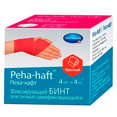 купить Бинт самофиксирующийся эластичный Peha-haft 4 см х 4 м красный