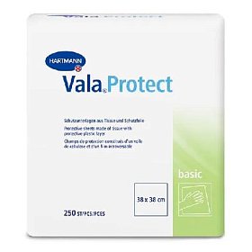 купить Защитные простыни Vala Protect basic 38х38 см из впитывающей ткани с герметичной пленкой 250 шт