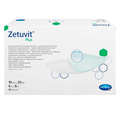 купить Повязка суперабсорбирующая Zetuvit Plus самоклеющаяся 10 х 20 см 10 шт