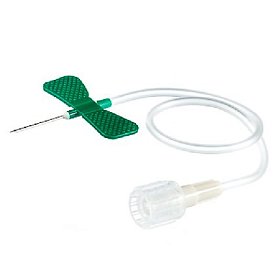 купить Игла-бабочка 21Gх3/4" 19 см зеленая (0,8х19 мм) 50 шт
