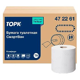 купить Туалетная бумага Tellus SmartOne Advanced 472261 Mini 2-слойная T9 белая 12 рулонов