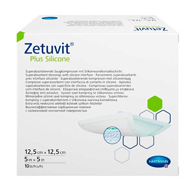 купить Повязка суперабсорбирующая Zetuvit Plus Silicone 12,5 х 12,5 см 10 шт